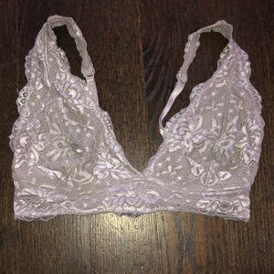 Grey lace bralette from Urban Outfitters